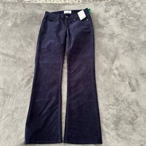 NWT Gap Corduroy The Baby Boot Cut Pants Navy Blue 27/4 Short 4S Mid Rise